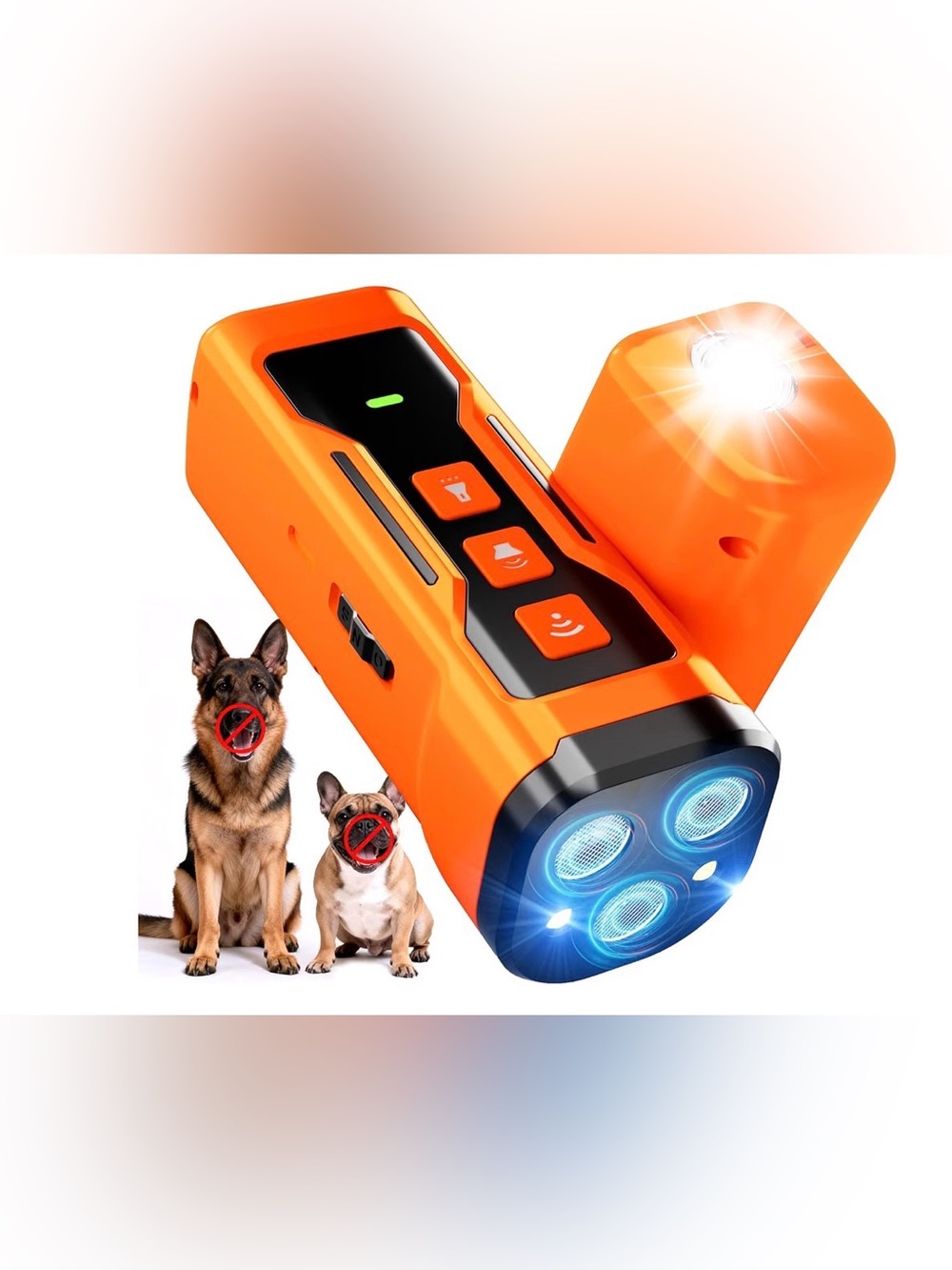 Dog Bark Deterrent Devices, 6 Modes 3X Ultrasonic Anti Barking Device for Dogs,